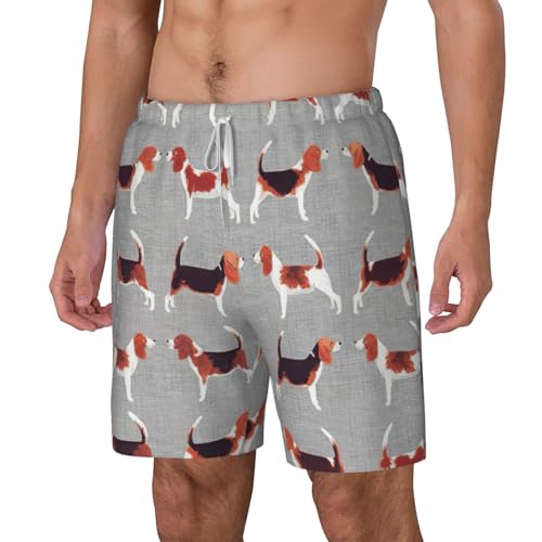 Short de plage imprimé Beagle EdWal doublé pour homme - 2