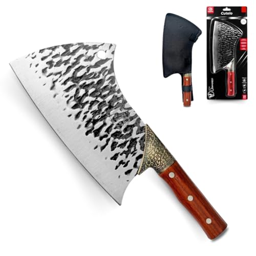 Cutelo Artesanal Gourmet Profissional 7 Aço Cabo Madeira