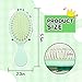 DINATIS Toddler Hair Brush - Mini Hair Brush for Kids - Travel Brush for Boys and Girls - Baby Detangler Brush for Thin Hair - Dinosaur Brushes with Air Cushion - Green
