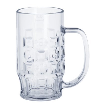 SET 12 St. Bier Krug 0,4l SAN Glasklar Kunststoff Spülmaschinen fest, lebensmittelecht