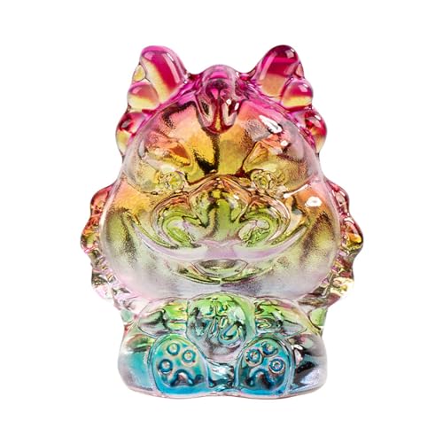 Figura de dragón de cristal chino ornamento