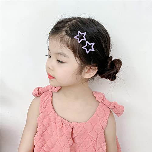30 Pack Star Snap Hair Clips Non-Slip Toddlers Colorful Cute Lovely Metal Hair Barrettes Hair Accessories For Women Girls (Style 4) #TOP6