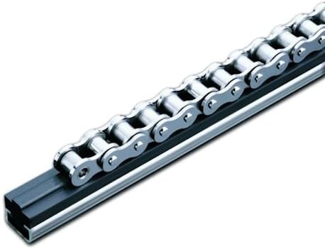 Fenner Drives GC1100-9G120.00 Single Chain Guide with Mounting Channel for 100 Chain, C9 Channel Type, Galvanized Steel, 1.75" Width, 10' Length