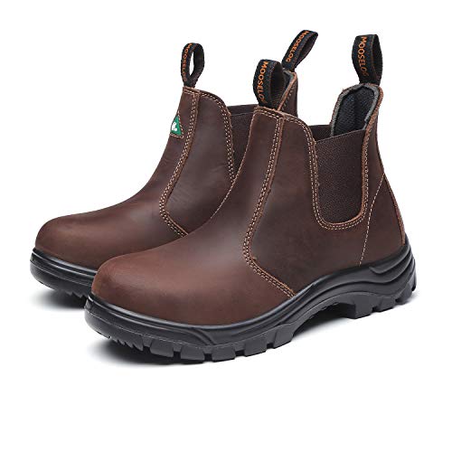 MooseLog Women’s ASTM CSA Steel Toe Work Boots 925, Puncture Resistant