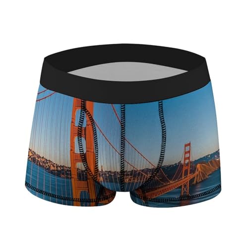Men's Boxer Briefs Moisture Wicking Underwear San Francisco Bay Bridge Stretch Boxer Brief Breathable Men's Underwear2