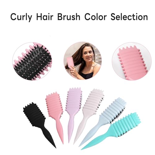lockenbürste naturlocken, Neueste Wildschwein Borsten Styling Pinsel für lockiges Haar, entwirren und verbessern Locken für Frauen und Männer, Minimieren Ziehen (#2, 135g)