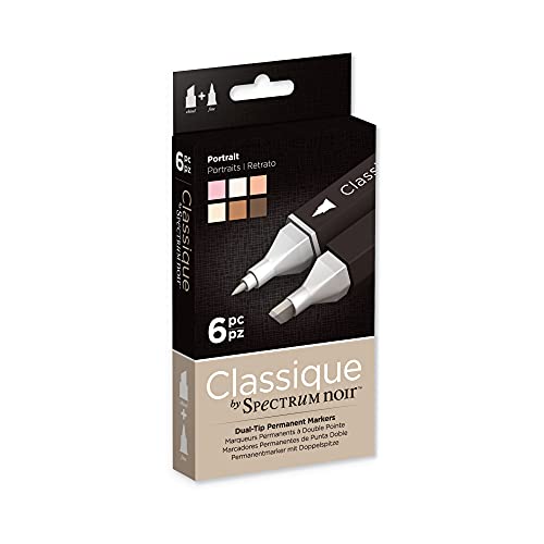 Spectrum Noir Classique Design Alcohol Marker Dual Nib Pens SetPortraitPack of 6 Amazon