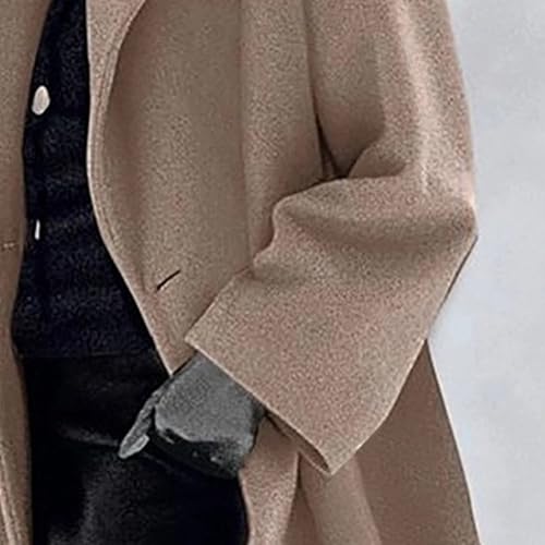 Manteau mi-long ample et chaud coupe confortable style décontracté - 2