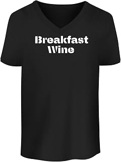 BH Cool Designs Breakfast Wine - Men's Soft & Comfortable V-Neck T-Shirt