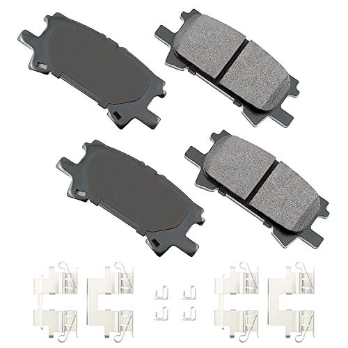 Image of Akebono Ultra-Premium Ceramic Rear Disc Brake Pads, GREY