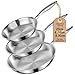 Terlulu Dreilagige Edelstahl-Bratpfannen-Set 20/26/30 cm – Edelstahlpfanne unbeschichtet & Induktionspfanne, PTFE/PFAS/PFOA-frei, Für Alle Herdarten, Schnellwärmend, Backofenfest & Spülmaschinenfest