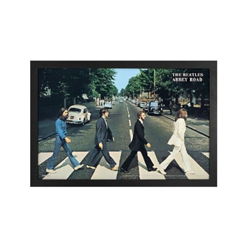 Pyramid America: The Beatles Abbey Road – 11×17 Framed Gel Coated Poster – Iconic Band Crossing Artwork, Licensed Wall Decor, Collectible Music Print - Les Beatles, Paul McCartney, John Lennon, RIngo Starr, George Harrison Pyramid America: The Beatles Abbey Road - 11x17 Framed Gel Coated Poster - Iconic Band Crossing Artwork, Licensed Wall Decor, Collectible Music Print
