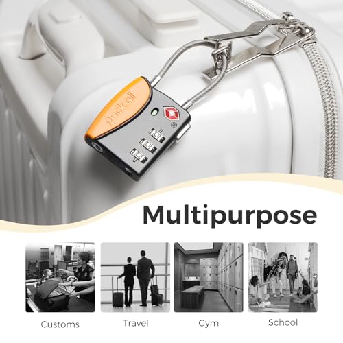 pack all TSA Approved Travel Luggage Locks, Resettable 3-Digit Code by pack all - Used condition - Image 6