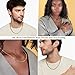 Avotto Gold Plated Chain for Men Boys 3mm Mens Boys Gold Plated Chain Stainless Steel Cuban Link Chains for Men Kids Chain Necklace Teenage Teen Boy Jewelry Gifts for Him 20inch