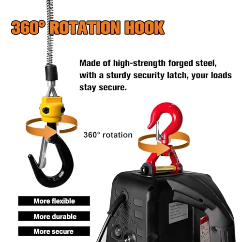 Kituyoto 3-In-1 Electric Hoist Winch 1100 Lbs,Portable Electric Winch,Manual/Cable/Remote Control,Overload Protection 25Ft Lifting Height,Suitable For Lifting In Factories thumb #3