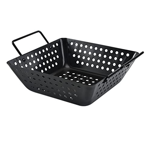 Non-stick Charcoal Grill Plate Barbecue Grill Basket Easy to Use Clean Cooking for Shrimp Vegetables and Diced Meat