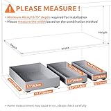 SOLEDI 3 Pack Pull Out Cabinet Organizer, Pull Out Drawer for Kitchen Cupboard, No Drill for Kitchen Cabinets, Bathroom Cabinet, Pantry, Office, Slide Out Drawers Storage Shelf, Grey 3 Sizes - Image 2