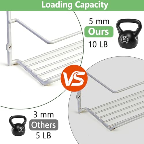 Premium 2-Pack Heavy Duty Kitchen Wrap Organizer, Extra Thick & Sturdy Metal Wire Rack for Cabinet Door, Holds Foil, Plastic Wrap, Wax Paper, Bags, Space Saving Under Sink or Pantry Storage Holder by Kevenal - Used condition - Image 5