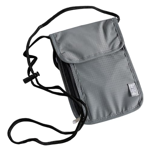 Signal Blocking Bag - Waterproof Anti Theft Faraday Pouch, Nylon Credit Card Protection Case With Neck Strap, Magnetic Shield Wa