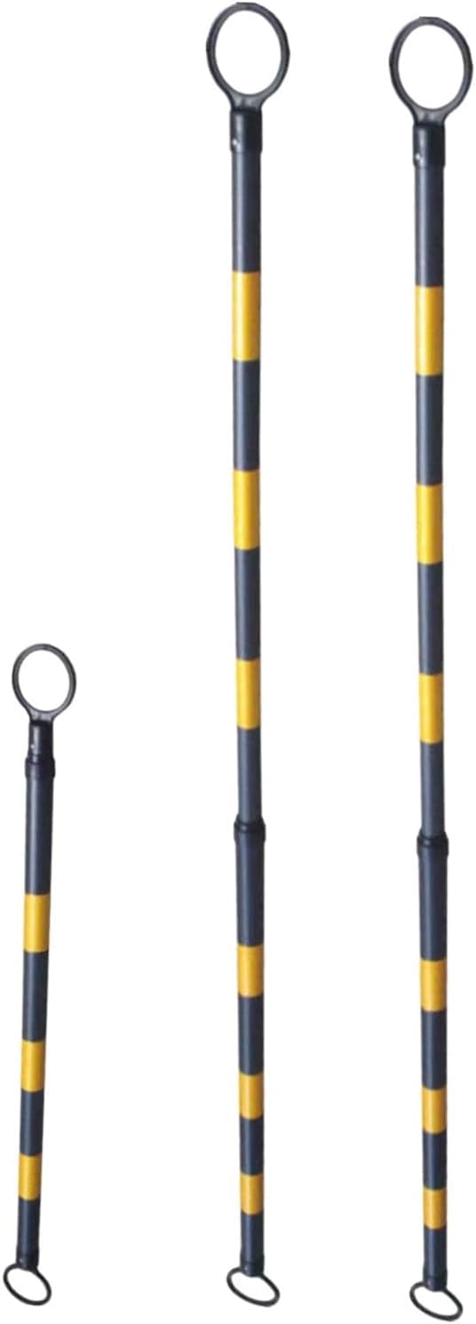 IUokLU Telescopic Traffic Cone Connecting Poles - 3 Pcs Reflective Barricade Warning Bar, Retractable Traffic Safety Barrier for Outdoor Events & Road Safety,3 Pcs