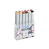 Copic Classic Coloured Marker Pen - Set of 12 Portrait, For Art & Crafts, Colouring, Graphics, Highlighter, Design, Anime, Professional & Beginners, Art Supplies & Colouring Books