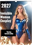 Calendario da Parete 2026, Cosplay Donna Invisibile Nuda, 12 Mesi