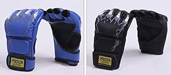 Amazon | オープンフィンガーグローブ 【青 ブルー】総合格闘技