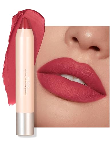 Image of Erinde Matte Lipstick, Long-Lasting Transfer-Proof Lip Makeup, Creamy Velvet Finish for Lips Cheeks & Eyes, Hydrating Non-Drying Lip Liner for Women #08