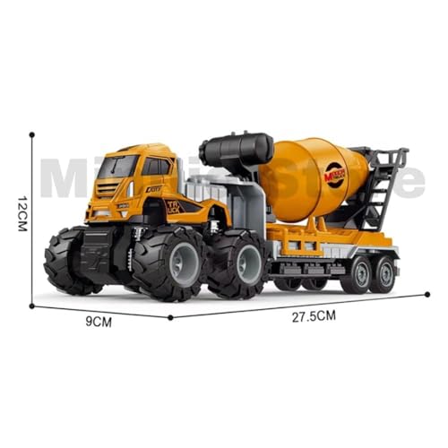 Image of Cement-Mixer Construction Truck 1:43 Metal Toys Alloy Diecast Truck Set Toy, Diecast Miniature Car Model Best Birthday Gift for Kids[Multicolor = Sent Any 1 Truck]