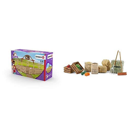 Schleich 42434 - Pferdekoppel mit Eingangstor & 42105 - Futterset