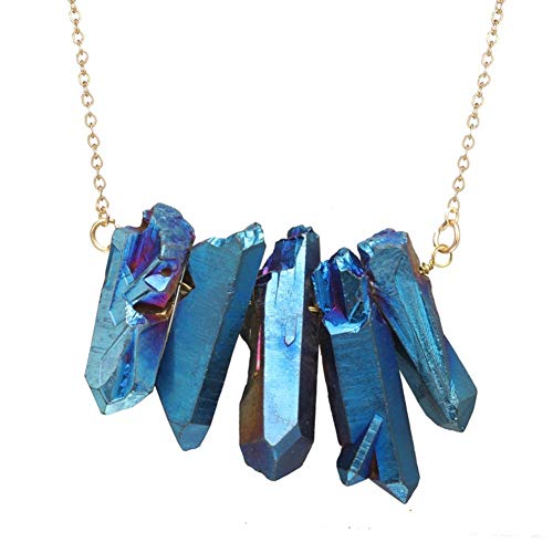 Collier en cristal violet pour femmes avec breloques élégantes