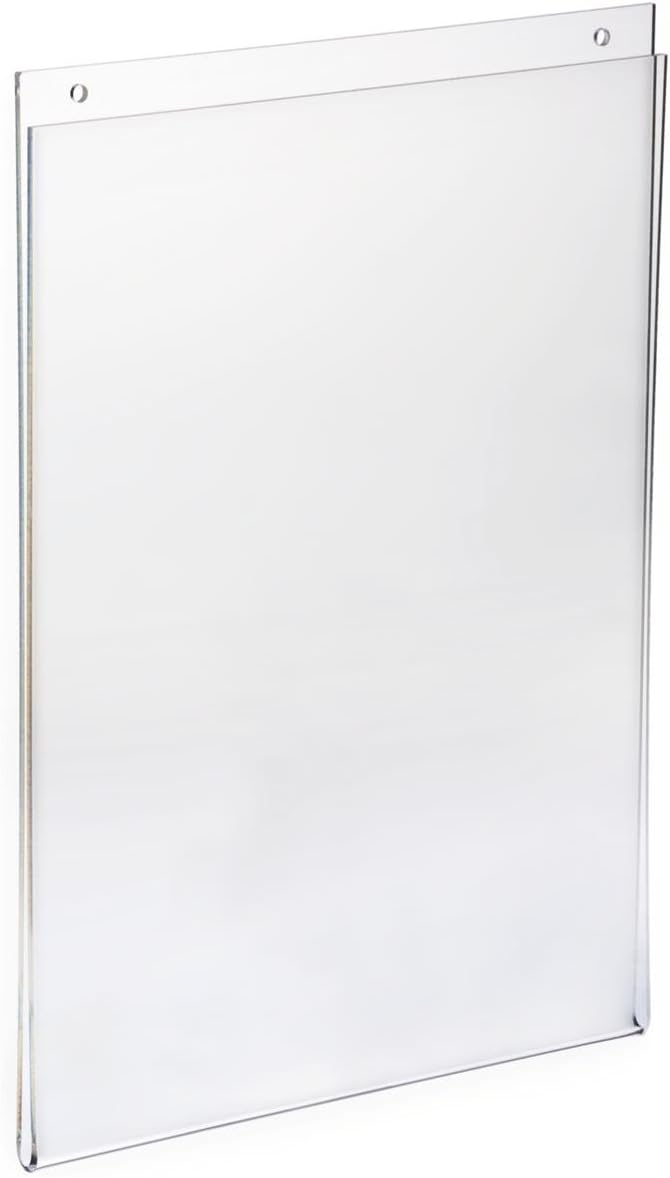 Suреr Dеаl Prоduсt Displays2go Set of 10, Wall Mounted Sign Holder for 8.5 x 11 Inches Posters, Clear Acrylic, Easy Updating Without Removing The Frame from The Wall (FL8511)