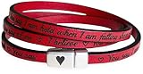 Personalized Wrap Leather Bracelet for Women Custom Inspirational Text Song Lyrics Bible Verse Engra