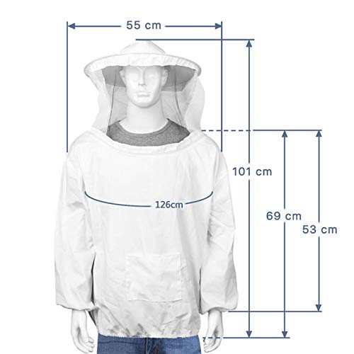 Enzege Biene Jacke Imkeranzug Unisex Bienenzucht Schutz Kleidung Kostüm Jacke