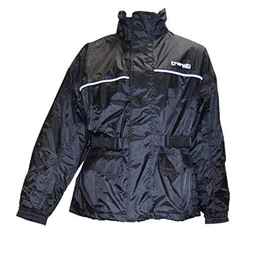 Veste de pluie trendy avec doublure contre le froid et l'humidité noire M