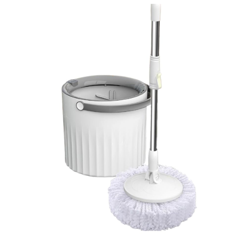 Fregonas con Sistema de Cubo Giratorio de Altura Ajustable: escurrido Manos Libres, Control Mediante Pedal, fregado en seco y húmedo, diseño Que Ahorra Espacio para la Limpieza d