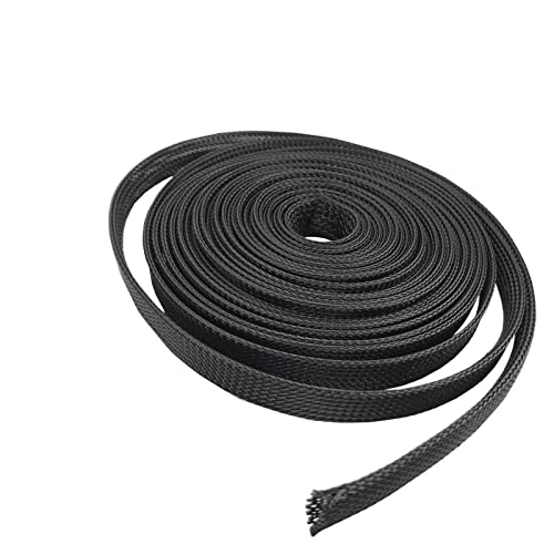 Gaine tressée nylon contre l'usure des câbles de données, tube PET 60mm noir ignifuge