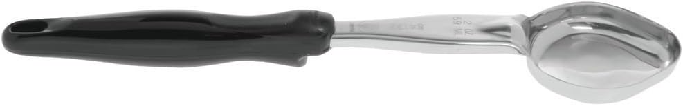 Jacob's Pride Heavy-Duty Oval S/S 2 Oz Solid Spoodle w/ Black Handle