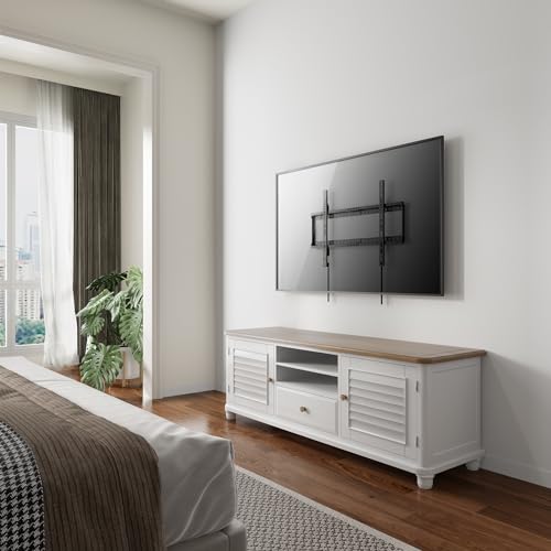 WALI TV Wall Mount Bracket for 37-90 Inch Flat Curved TVs up to 165 lbs, Low Profile Wall Mount Holds Your TV 1.1 Inch from The Wall, Mounting Holes up to 600x400mm (TTM-2), Black by WALI - Image 7