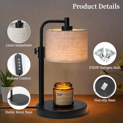 NITOWOLF Candle Warmer Lamp, Candle Lamp Warmer with Timer Adjustable Height Wax Warmer La - image 8