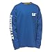 Caterpillar Men's Big and Tall Trademark Banner Long-Sleeve Tee,Bright Blue,2X-Large