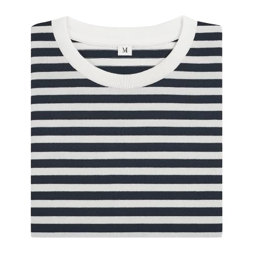 Image of Children's Striped Cotton T-Shirt, Classic Design, Multiple Colors, Age 1-7