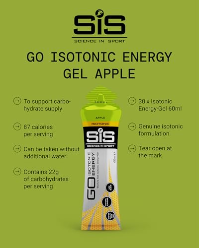 Science In Sport Go Isotonic Energy Gel 30 X 60Ml Apple – Fast-Acting – Vegan – Formulation With 22G Of Carbohydrates, A Great Source Of Energy - 2