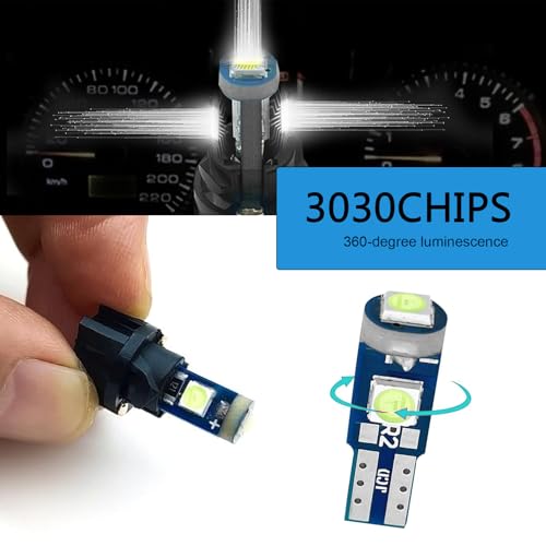20 Bombillas Led para Tablero T5 37 3030-3SMD Blanco miniatura 6