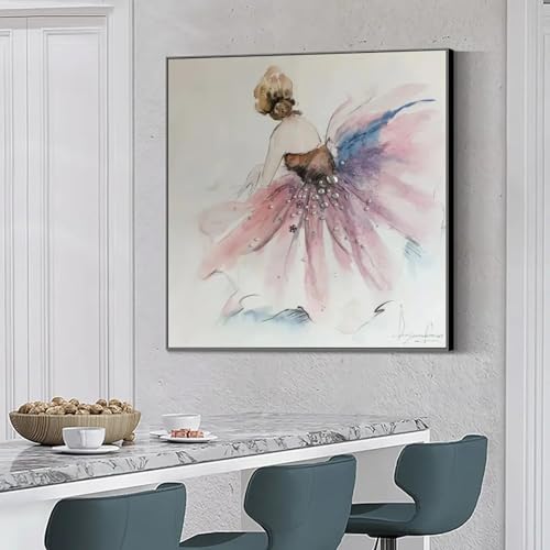 Tableau ballerine art mural déco salon affiche avec cadre - 3