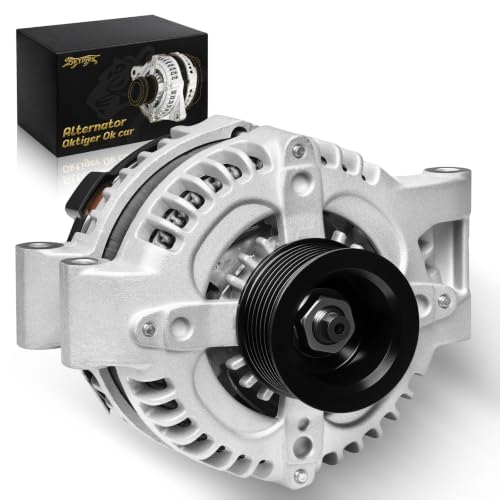Oktiger Upgraded Alternator for Honda Crv Ex Lx Ex-l 2012 2013 2014 2.4L, Civic Si 2012-2015, for Acura Ilx Base 2013-2015, 12V 120Amp Clockwise 6-Groove Pulley, OE 31100-RX0-A01 11604N