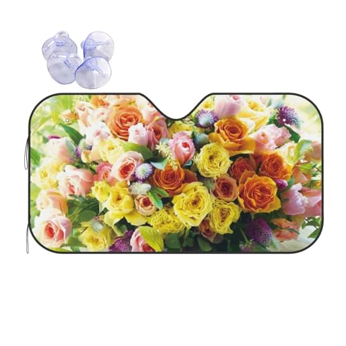 人気花柄 ボヘミアン風 キャラクター かわいい 車用サンシェード フロントカバー 日よけ 遮熱 遮光 断熱 防熱 夏用 折りたたみ カーズ 車 サンシェード 車用 日除け フロントサンシェード 軽自動車 簡単取り付け M