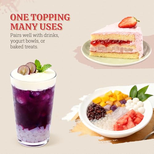 image for 52USA Lychee Flavored Coconut Jelly 1kg (2.2 lbs) Topping for Desserts