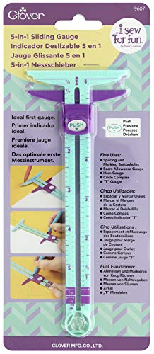 Clover 9607CV Sew/Fun 5-in-1 Sliding Gauge, 30