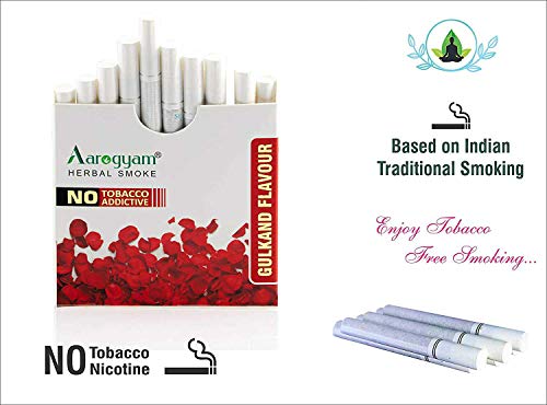 Aarogyam-Herbals-100-Tobacco-Nicotine-Free-Flavoured-Cigarette-10-Sticks-in-Each-Packet-GULKAND-FLAVOUR-1-Packet